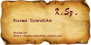 Kuzma Szendike névjegykártya